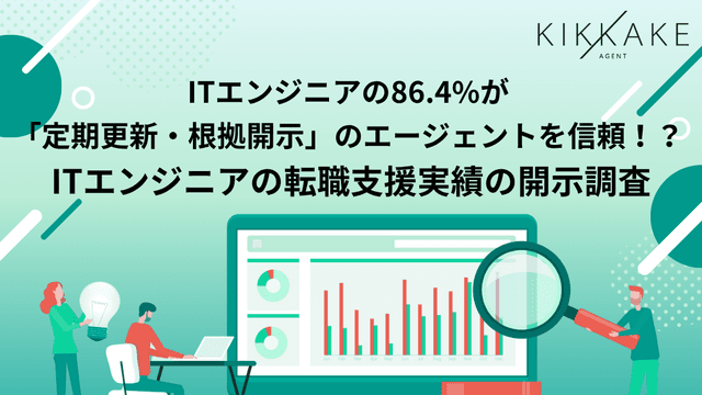 【ITエンジニアの転職支援実績の開示調査】86.4%が「最も高い数値でなくても、算出方法と対象期間を示し定期更新するエージェント」を信頼と回答 前提条件まで確認できたのは10.3%〜選ばれる基準は「数値の高さ」から「検証できる形での公開」へ〜